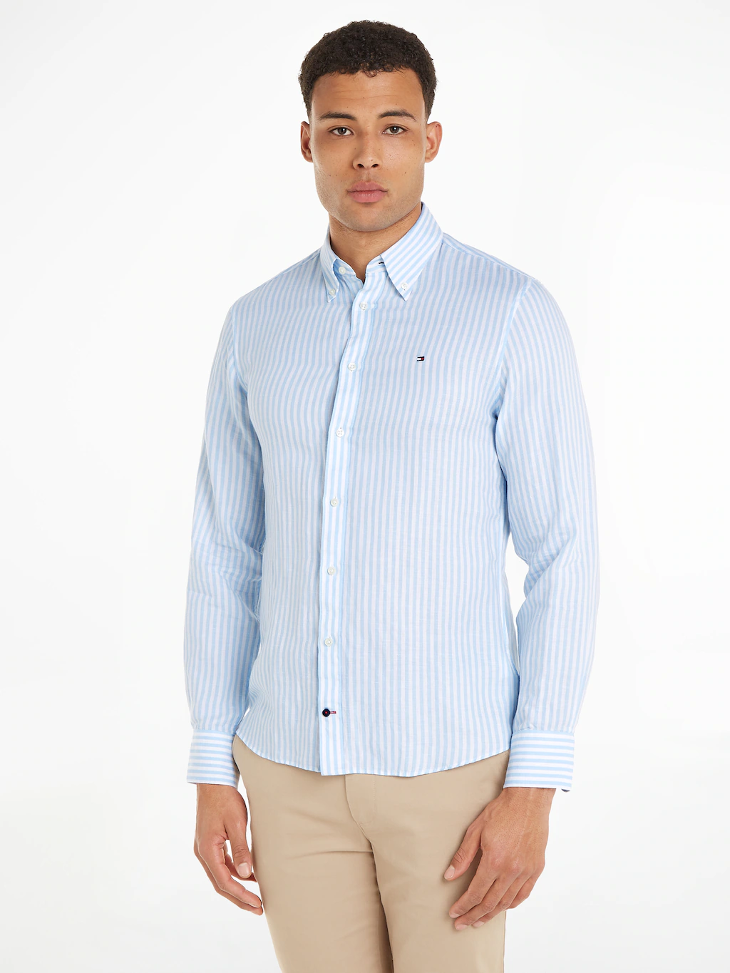 Tommy Hilfiger Langarmhemd "CL W-COTTON LINEN STRIPE SHIRT", modisch gestre günstig online kaufen