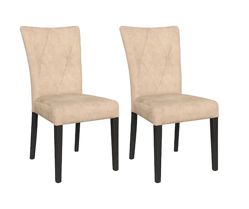 Home affaire 4-Fußstuhl »Diamond«, (Set), 2 St., Samtvelours, Sitz und Ruec günstig online kaufen