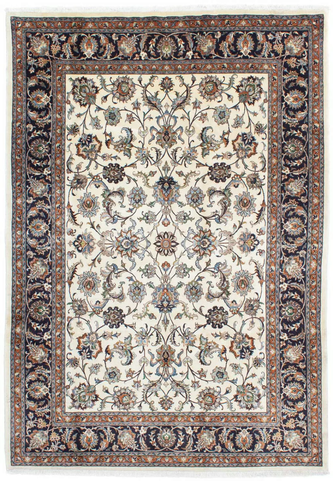 morgenland Wollteppich »Moud Blumenmuster Beige 281 x 203 cm«, rechteckig, günstig online kaufen