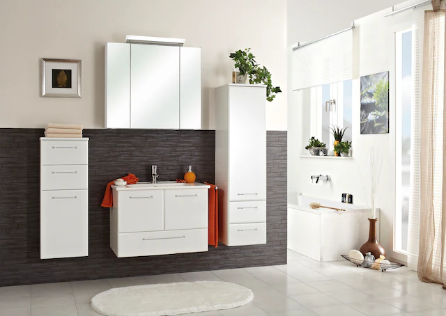 Saphir Waschtisch "Quickset Keramikwaschtisch mit Unterschrank, 75 cm breit günstig online kaufen