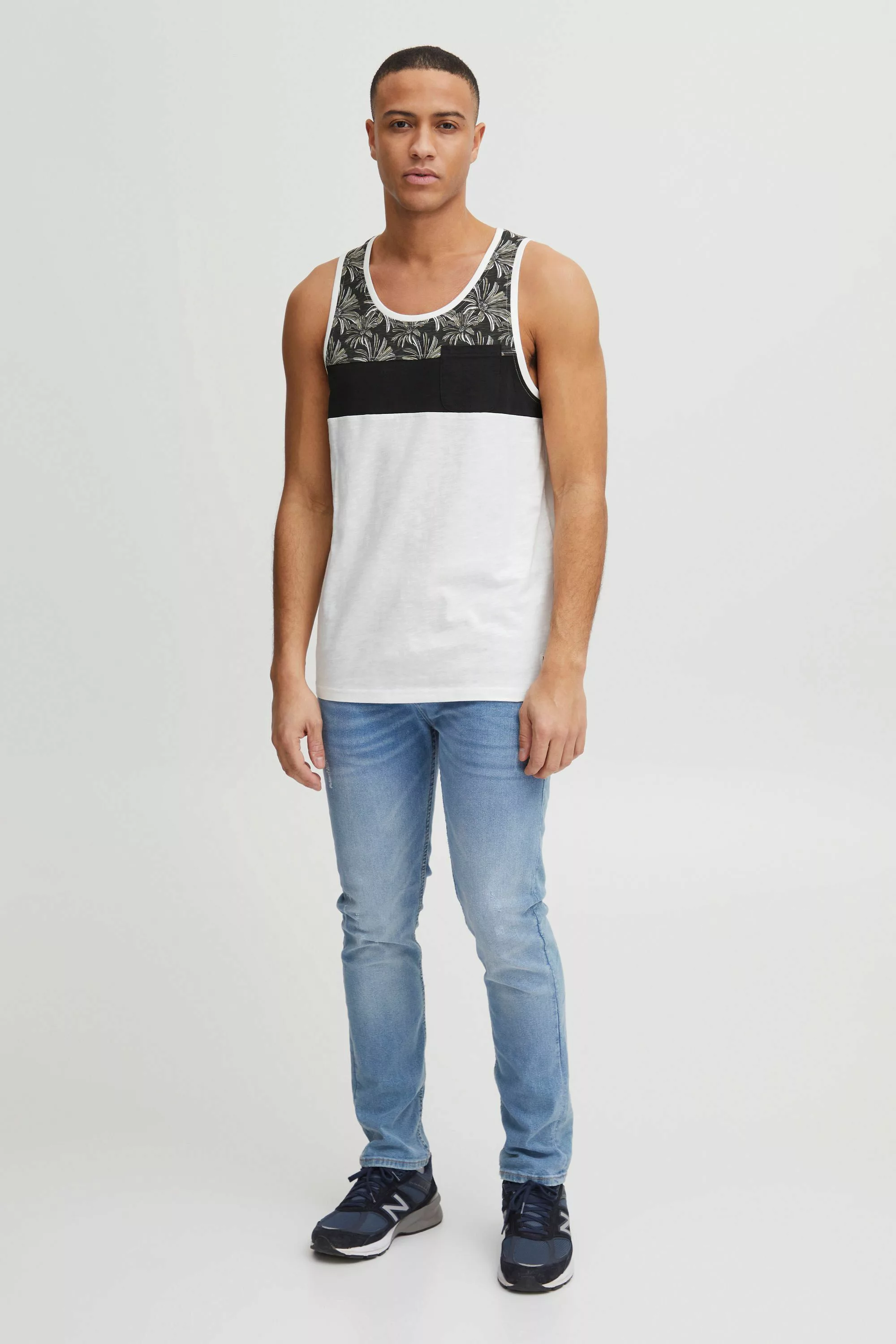 !Solid Tanktop SDFlo ärmelloses Shirt mit Blumen-Print günstig online kaufen