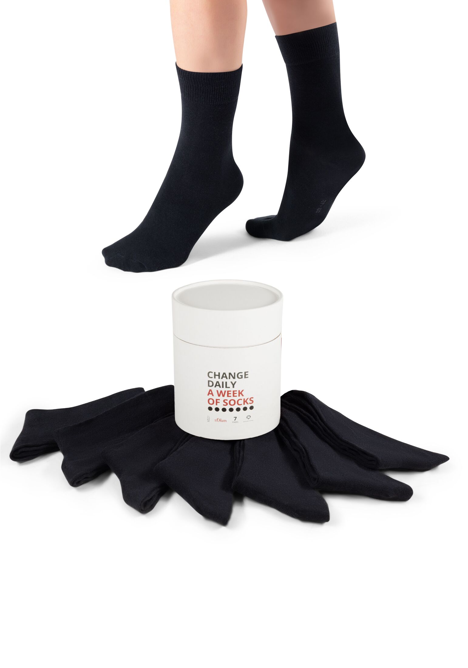 s.Oliver Sneakersocken "essentials", (7 Paar), mit nahtlosem Zehenbereich günstig online kaufen