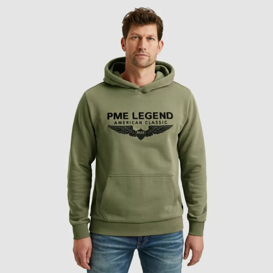 PME LEGEND Kapuzensweatshirt Hooded soft terry with logo mit Logo Print günstig online kaufen