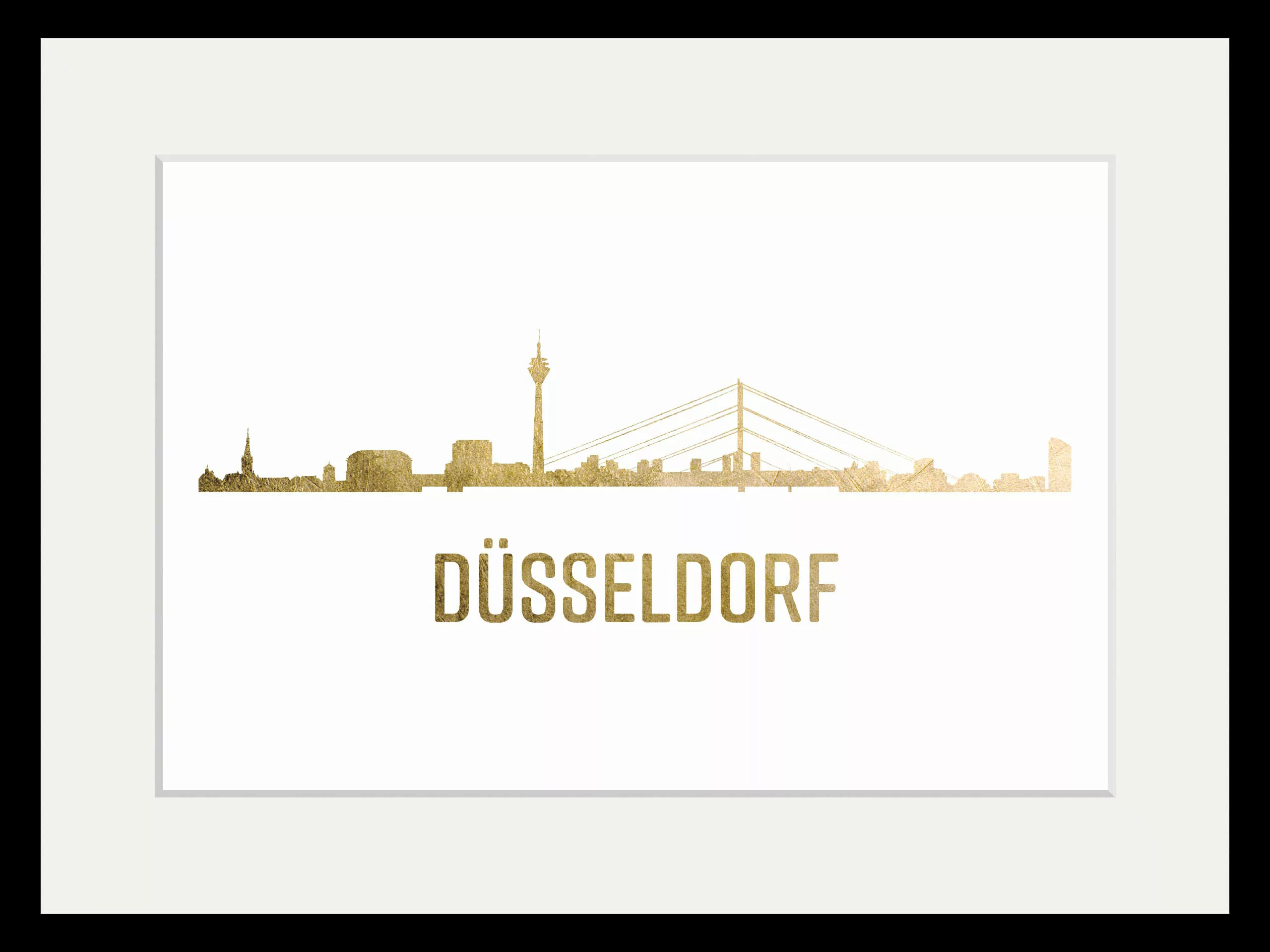 queence Bild "Düsseldorf Skyline GOLD", Städte, (1 St.) günstig online kaufen