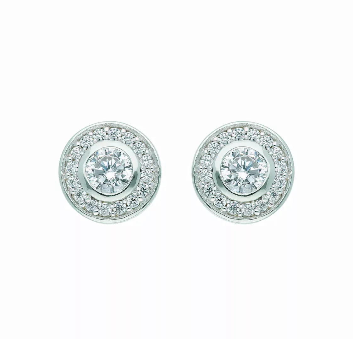 Adelia´s Paar Ohrhänger "925 Silber Ohrringe Ohrstecker Ø 6,5 mm", mit Zirk günstig online kaufen