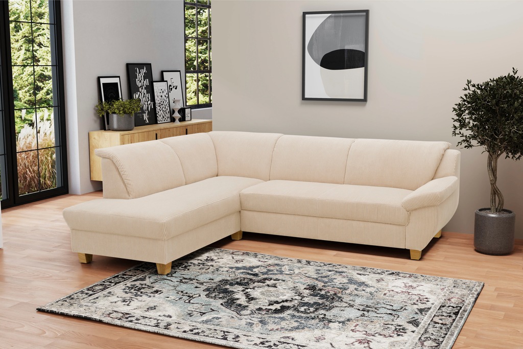 Home affaire Ecksofa »Yesterday zeitlos und elegant, bequeme Armlehnen, L-F günstig online kaufen
