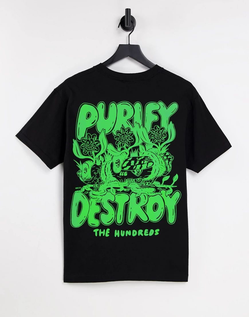The Hundreds – T-Shirt in Schwarz mit „Purify and Destroy“-Print günstig online kaufen