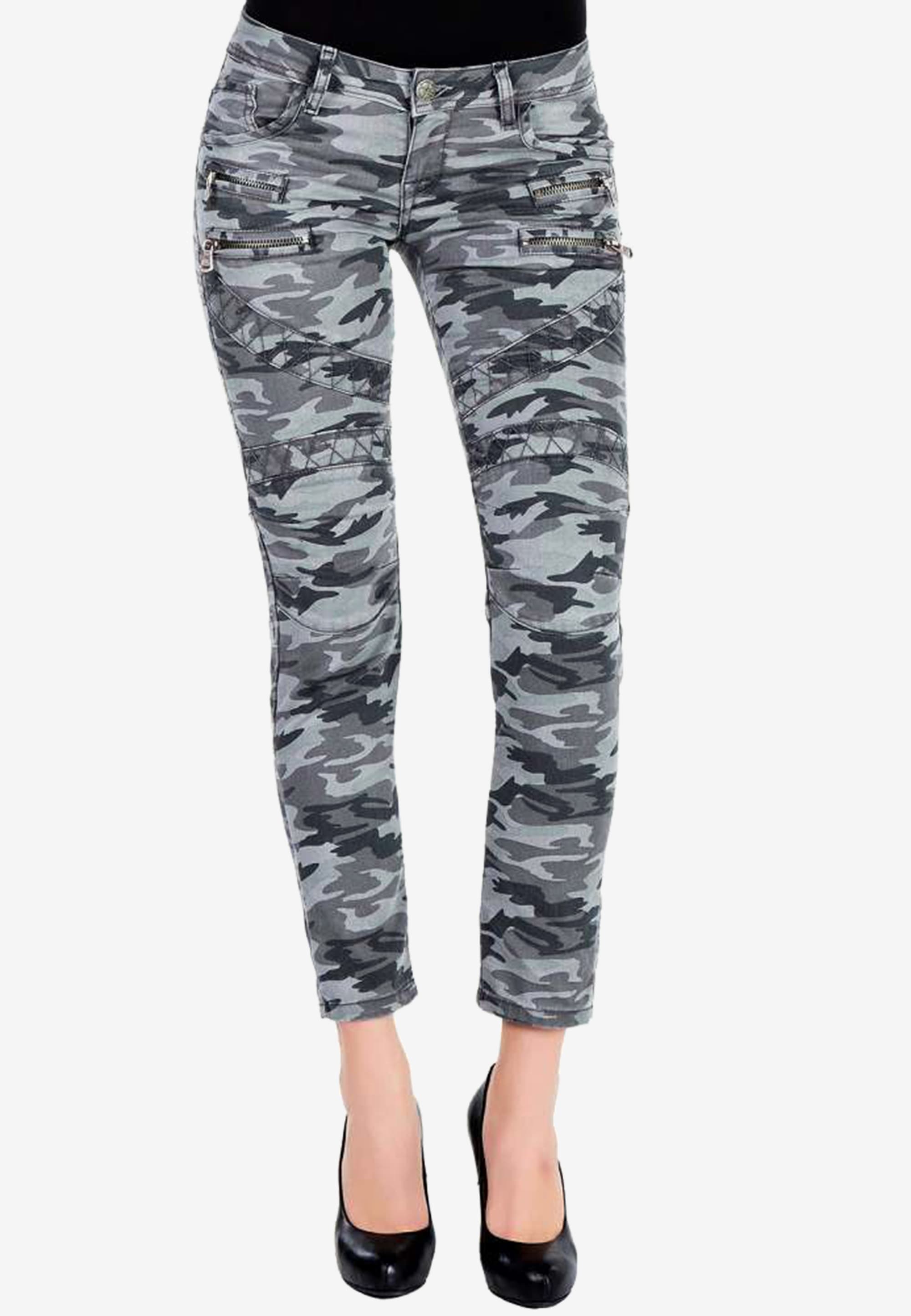 Cipo & Baxx Slim-fit-Jeans, mit trendigem Military-Muster günstig online kaufen