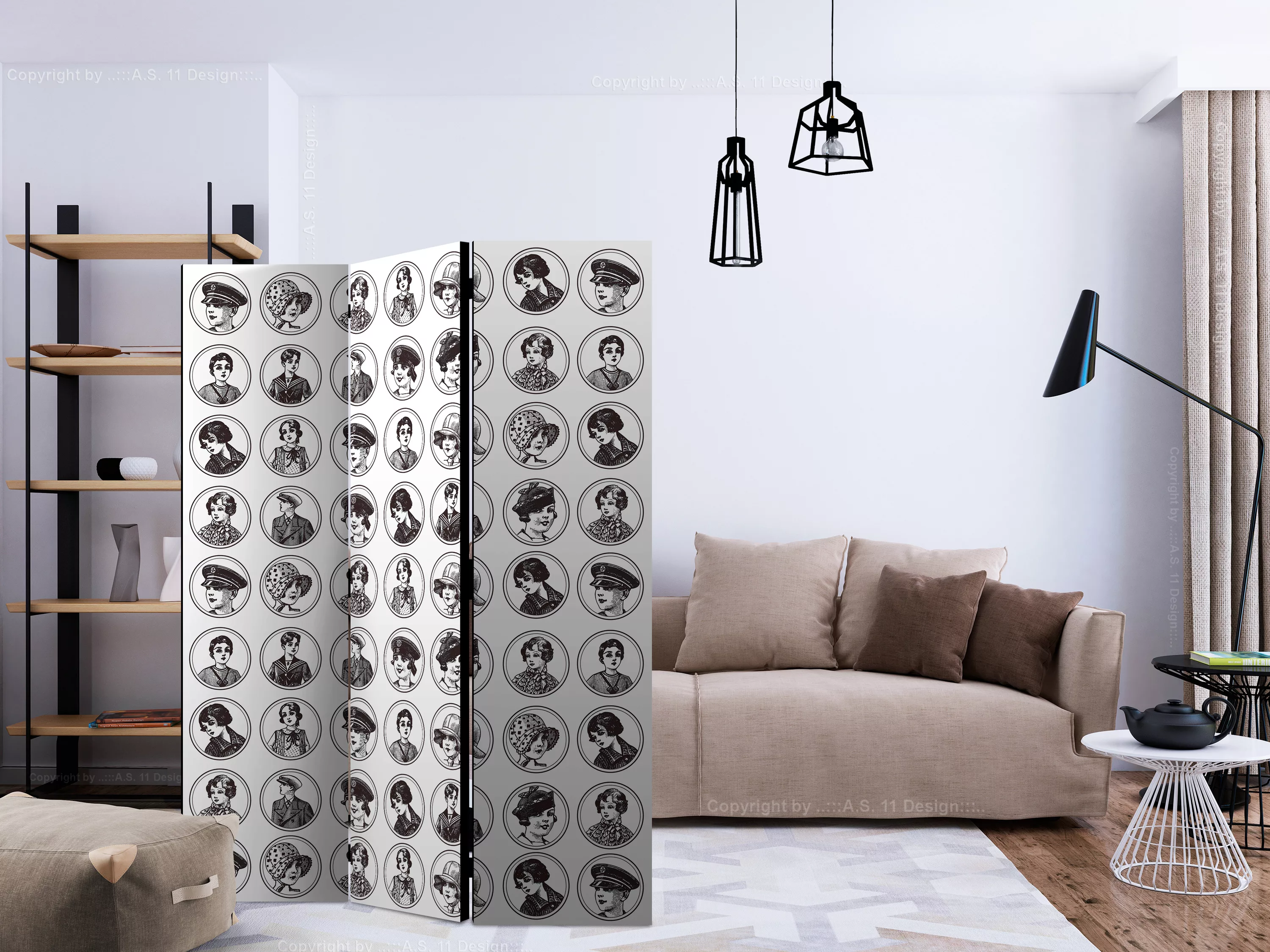 3-teiliges Paravent - 20s&30s [room Dividers] günstig online kaufen