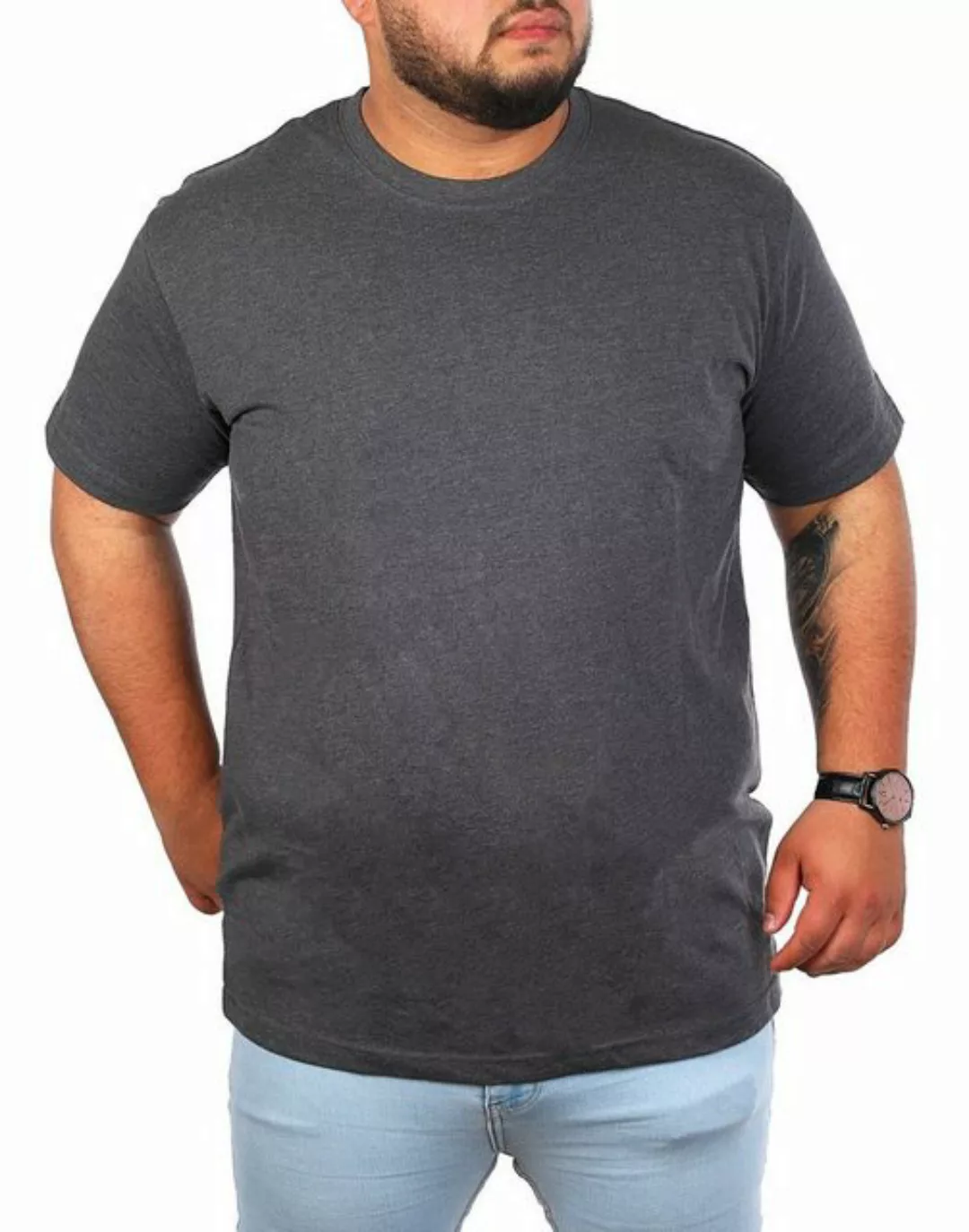 Young & Rich T-Shirt Herren Übergröße Basic big size optimierte moderne Pas günstig online kaufen