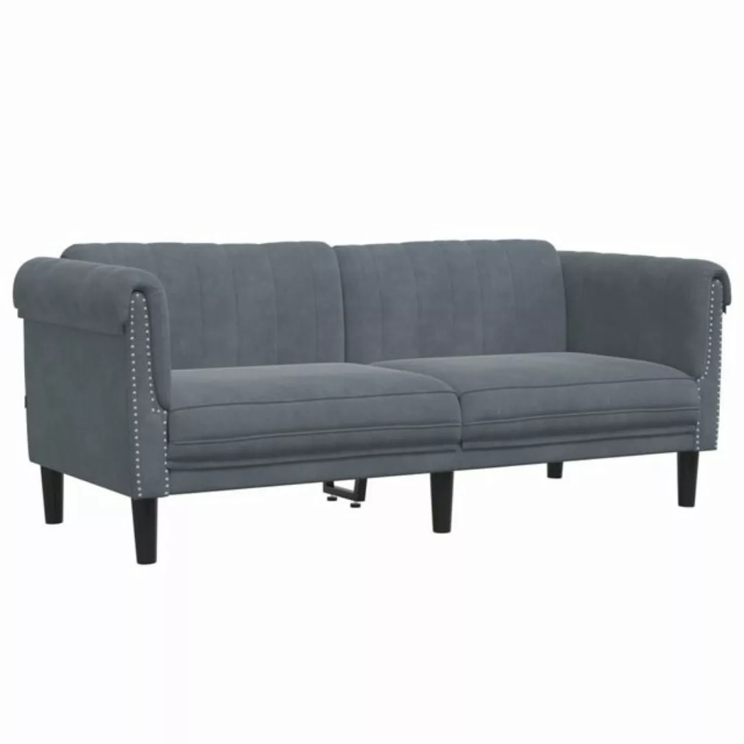 vidaXL Sofa Sofa 2-Sitzer Dunkelgrau Samt günstig online kaufen