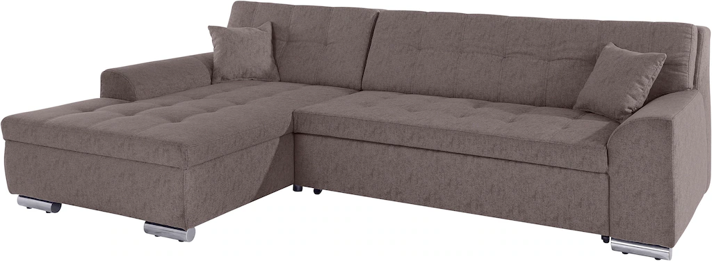 DOMO collection Ecksofa "Aversa L-Form", wahlweise mit Bettfunktion günstig online kaufen