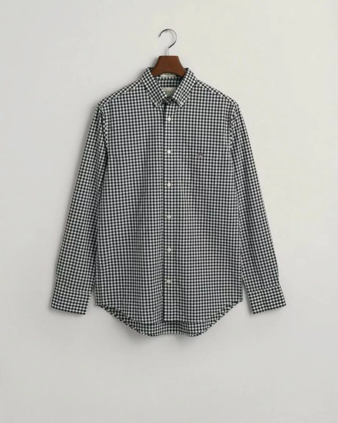 Gant Blusenshirt REG POPLIN GINGHAM SHIRT, BLACK günstig online kaufen