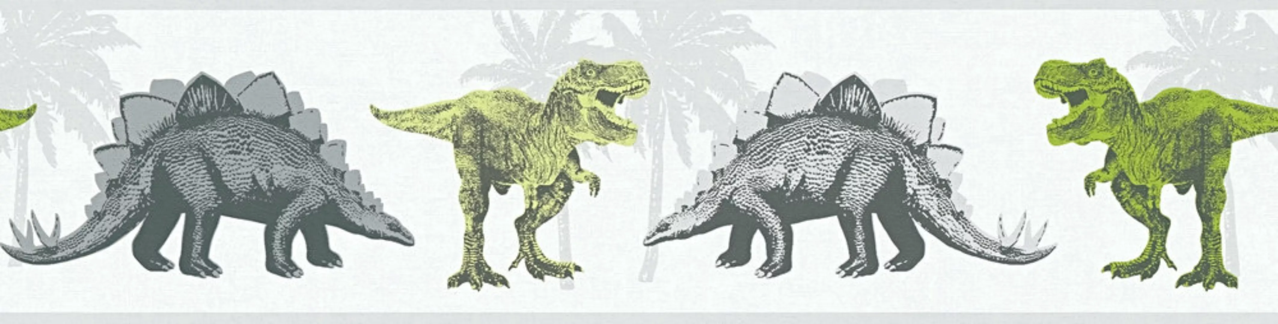 Bricoflor Dino Tapete als Bordüre Kinderzimmer Tapetenbordüre mit Dinosauri günstig online kaufen