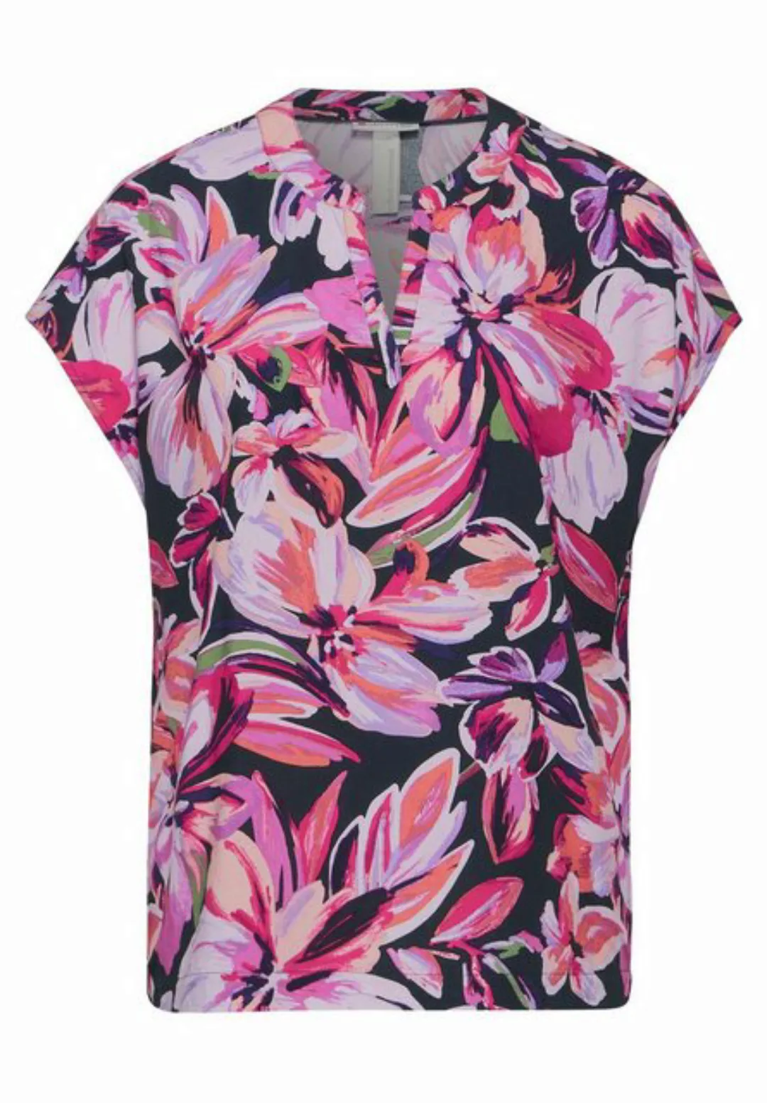 STREET ONE Kurzarmbluse - Sommerbluse - Floral Print - luftiges Blusentop Ä günstig online kaufen