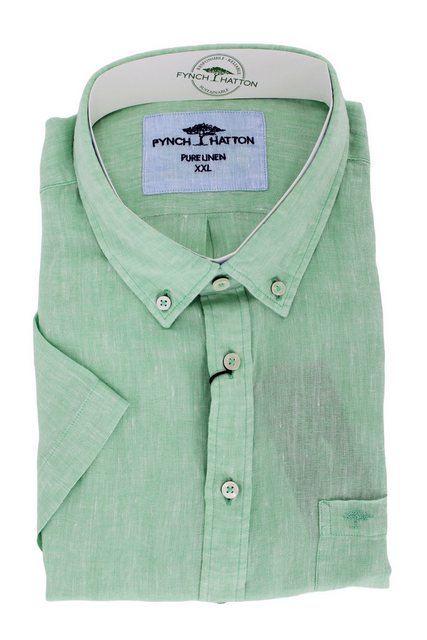 FYNCH-HATTON Kurzarmhemd Premium Linen, B.D., 1/2 turf green günstig online kaufen