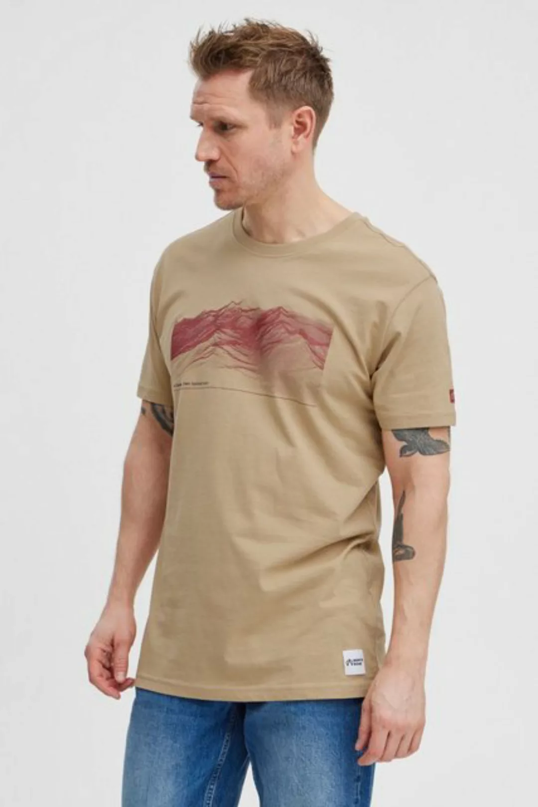 North Bend T-Shirt NBCarsten M T-shirt cooles T-Shirt mit Frontprint günstig online kaufen