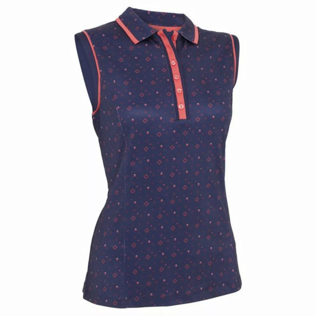 Callaway Poloshirt Callaway Allover Geometric Sleeveless Polo Peacoat günstig online kaufen