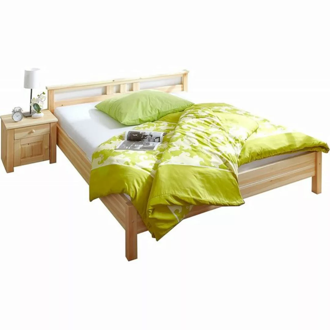 Ticaa Einzelbett Futonbett MERCI Kiefer massiv natur lackiert Liegefläche 1 günstig online kaufen