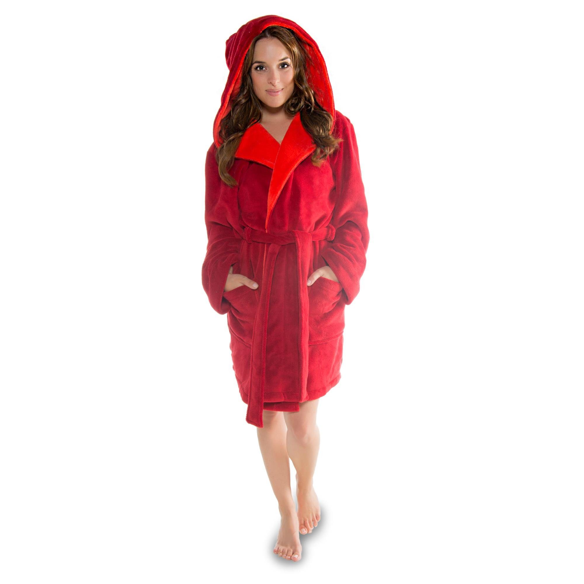 CelinaTex Bademantel Saunamantel Damen kurz Coral günstig online kaufen