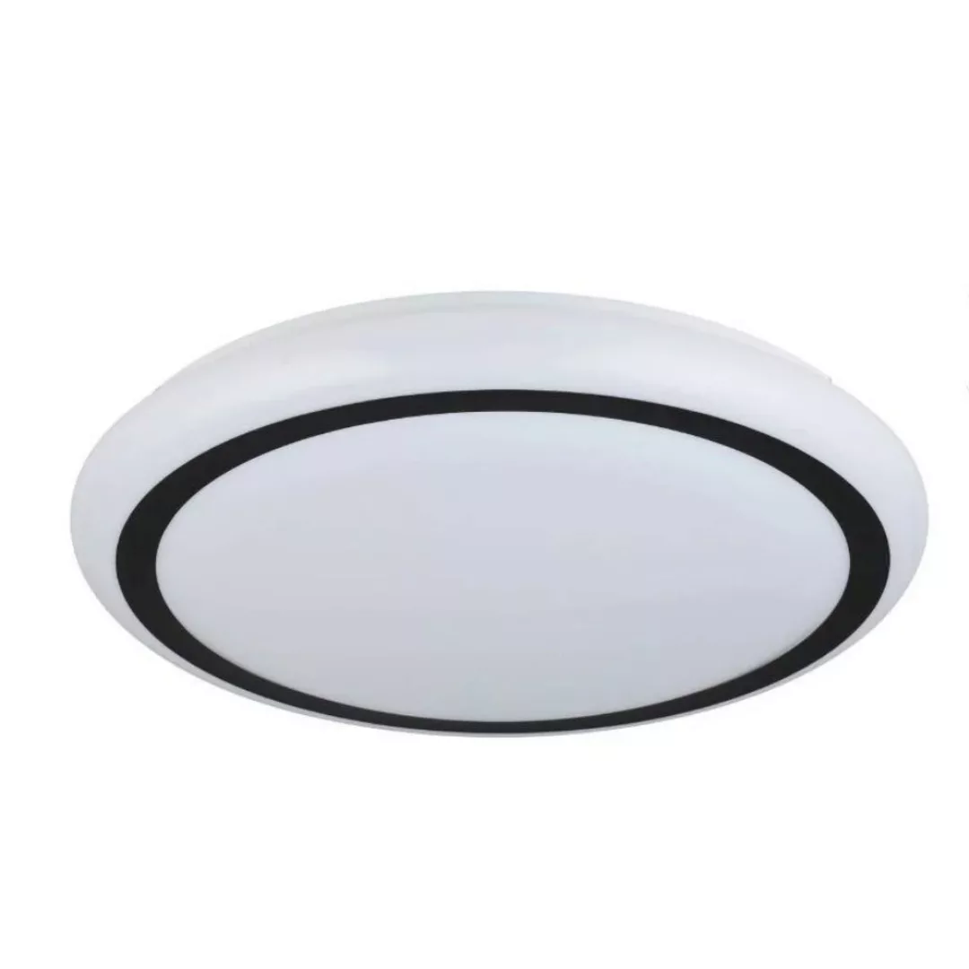 LED Deckenleuchte Capasso in Weiß und Schwarz 14,6W 1600lm 340mm günstig online kaufen