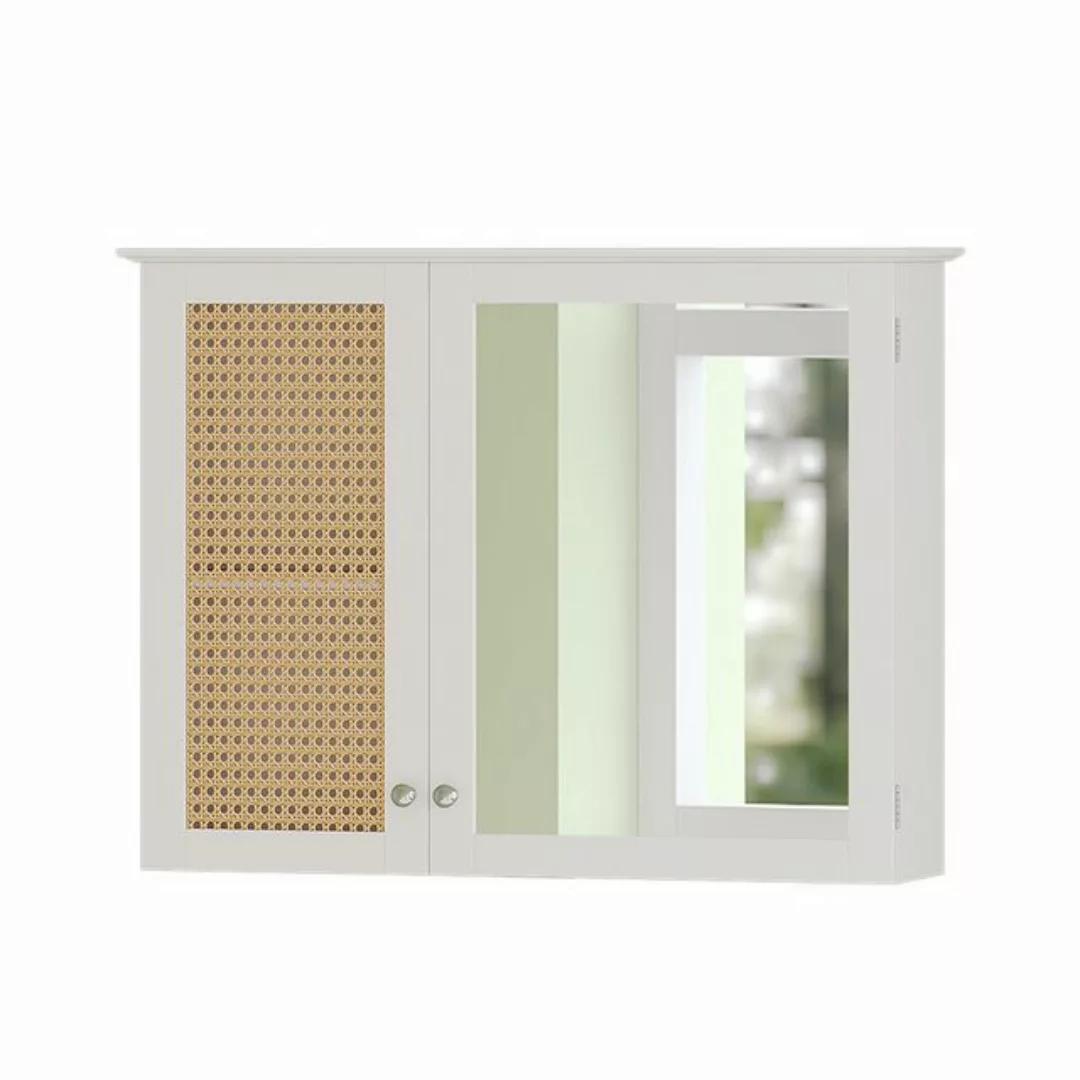 Vicco Badezimmerspiegelschrank Rosario, Weiß, 68 x 49 cm mit 2 Türen günstig online kaufen