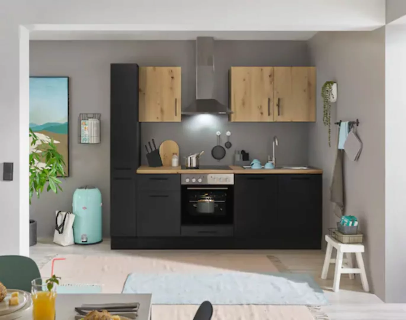 BASIC by Balculina Küchenzeile »Turin«, Breite 240 cm, wahlweise mit E-Gerä günstig online kaufen