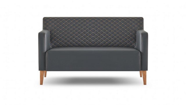 JVmoebel 2-Sitzer Sofa 2-Sitzer Arbeitszimmer Schwarz Einfarbig Modern Desi günstig online kaufen