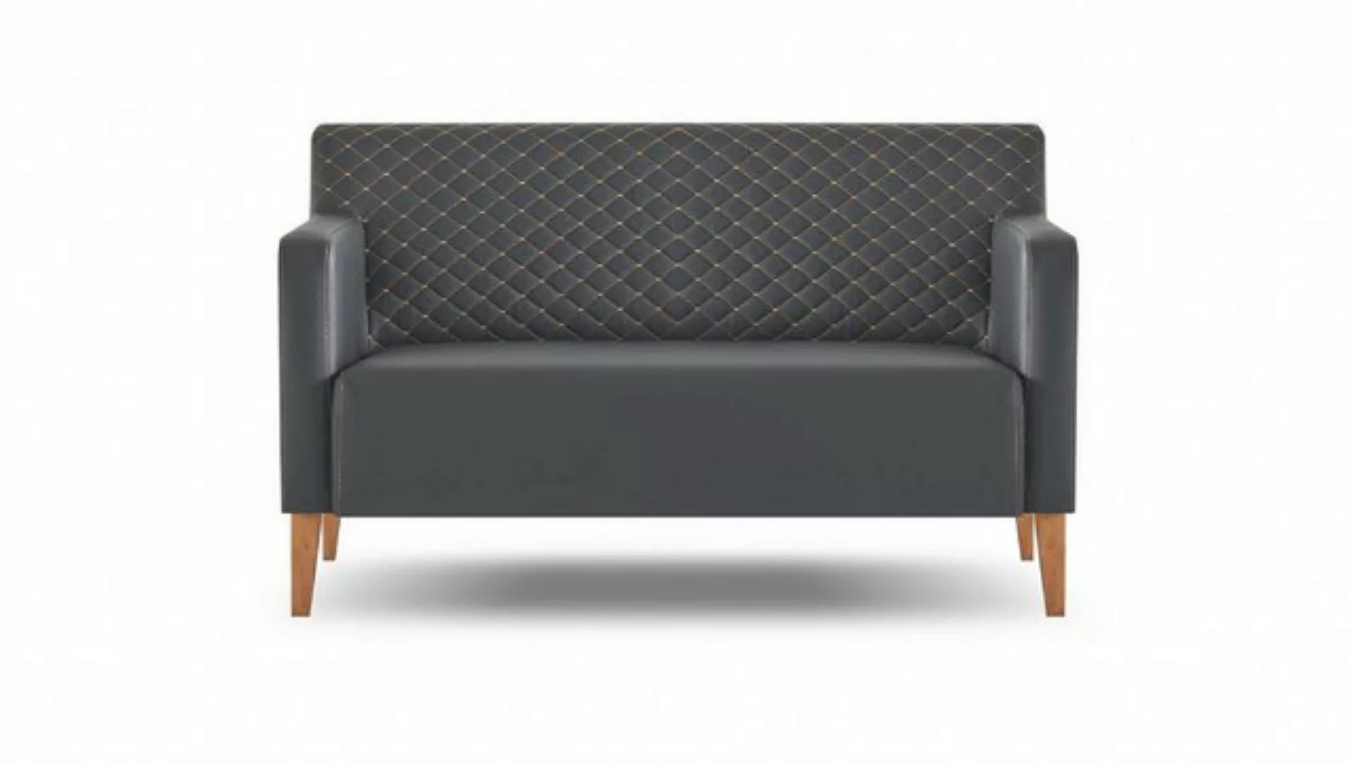 JVmoebel 2-Sitzer Sofa 2-Sitzer Arbeitszimmer Schwarz Einfarbig Modern Desi günstig online kaufen