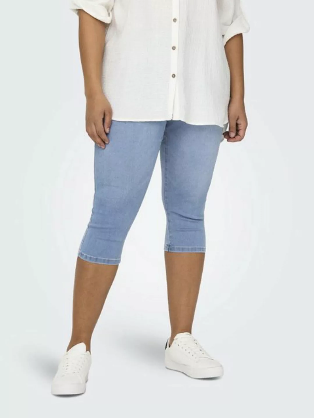 ONLY CARMAKOMA Shorts Shorts Plus Size Denim Hose Skinny Fit hohe Taille CA günstig online kaufen