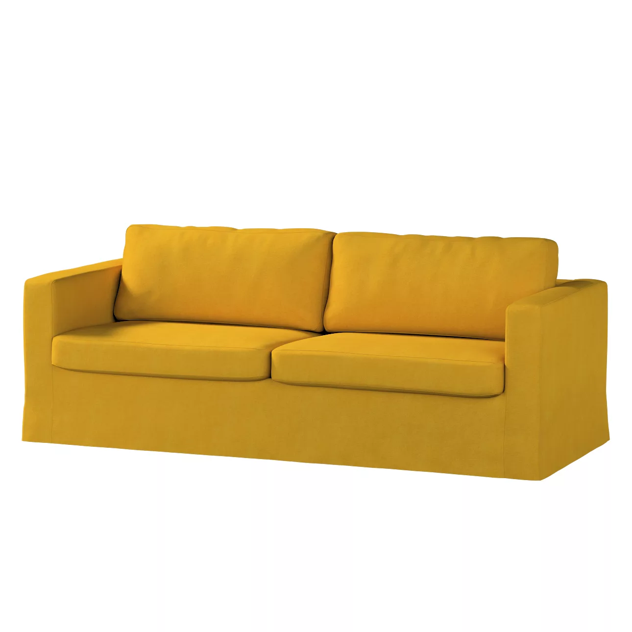 Bezug für Karlstad 3-Sitzer Sofa nicht ausklappbar, lang, senffarbe, Bezug günstig online kaufen