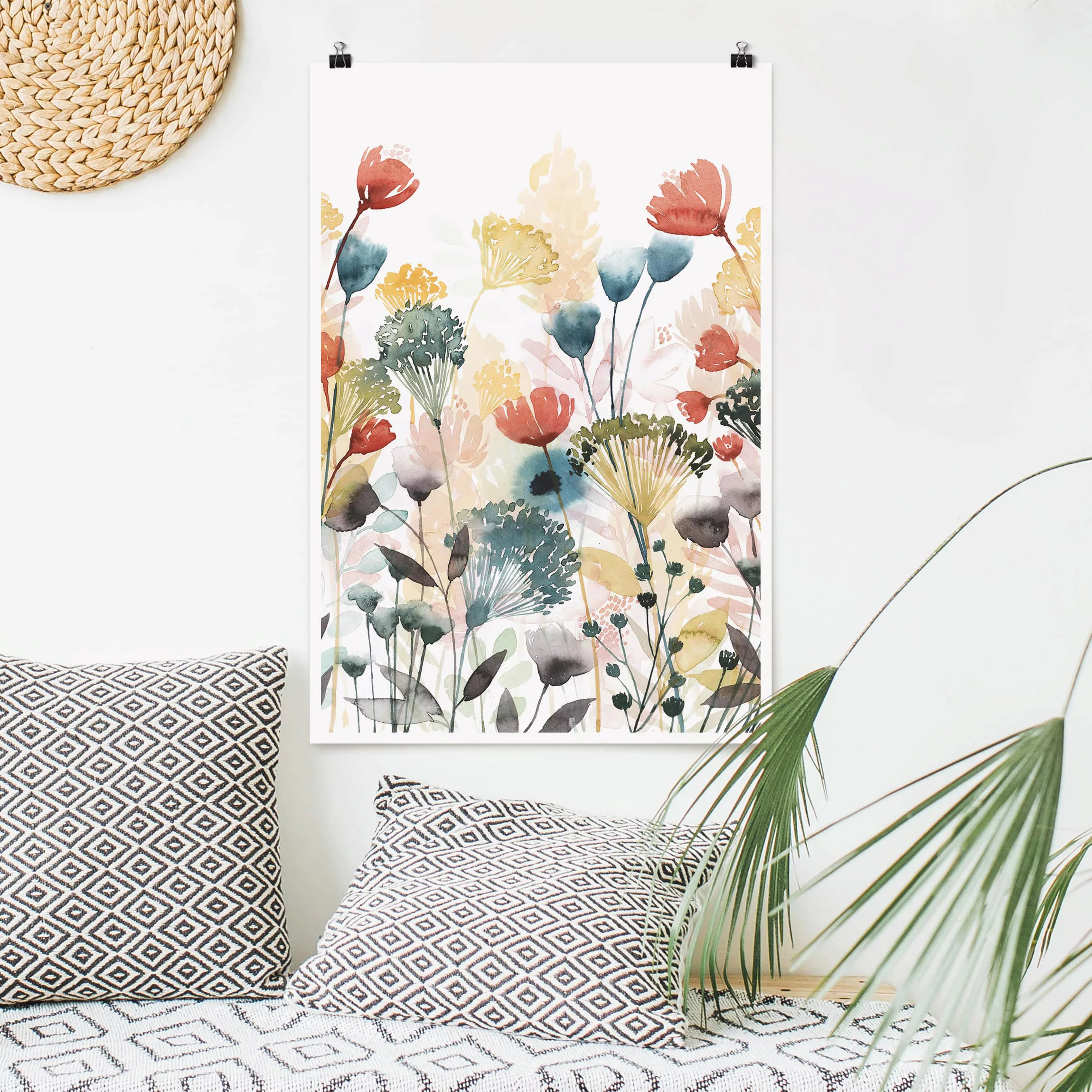 Poster Blumen - Hochformat Wildblumen im Sommer II günstig online kaufen