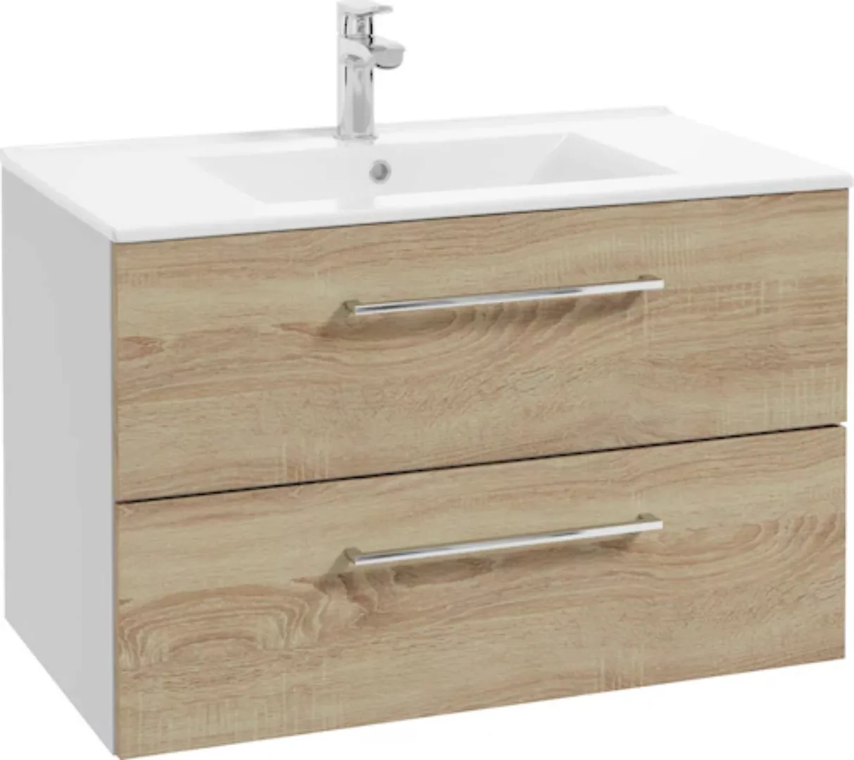 welltime Waschtisch »Palermo«, Badmöbel inkl. Waschbecken, Breite 80 cm günstig online kaufen