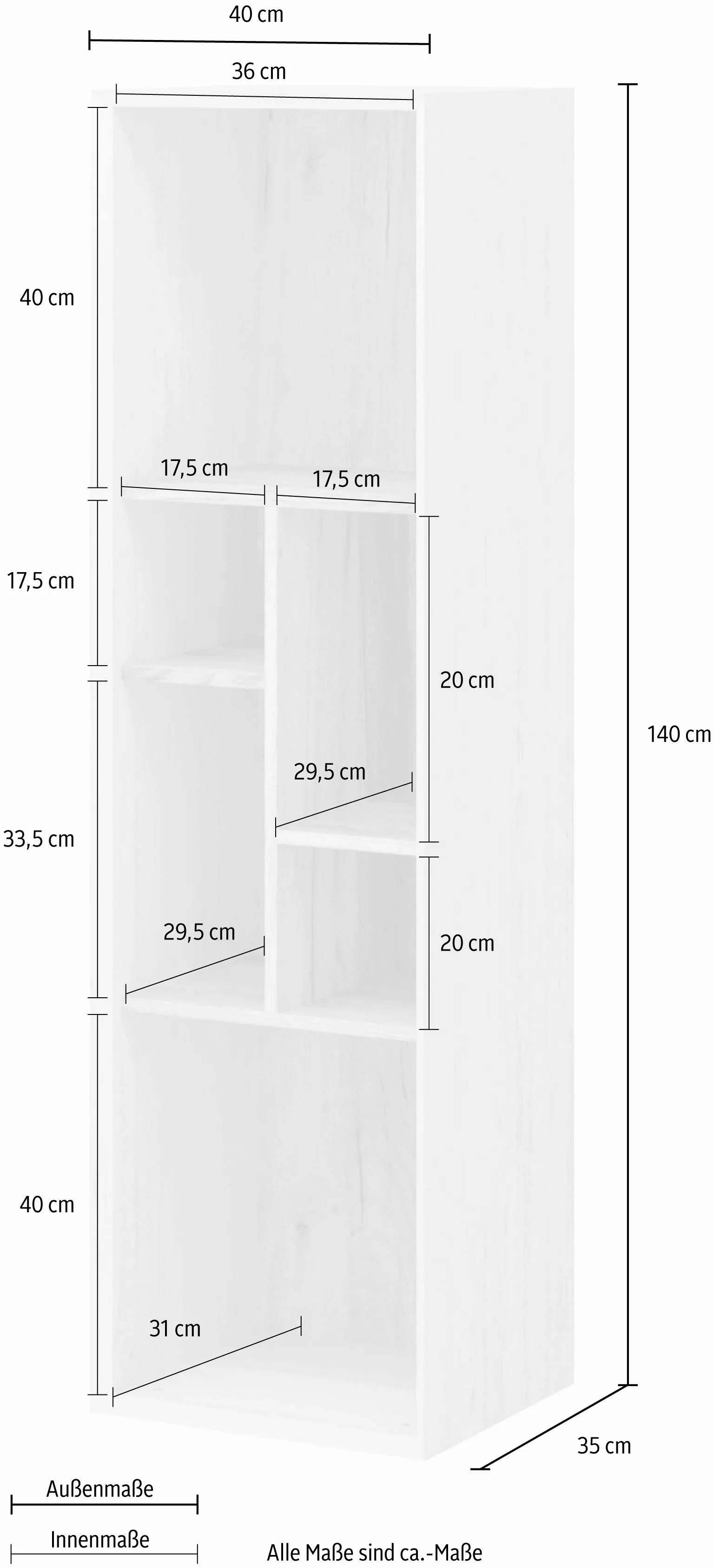 GERMANIA Wandregal "Calvi", Höhe 140 cm günstig online kaufen
