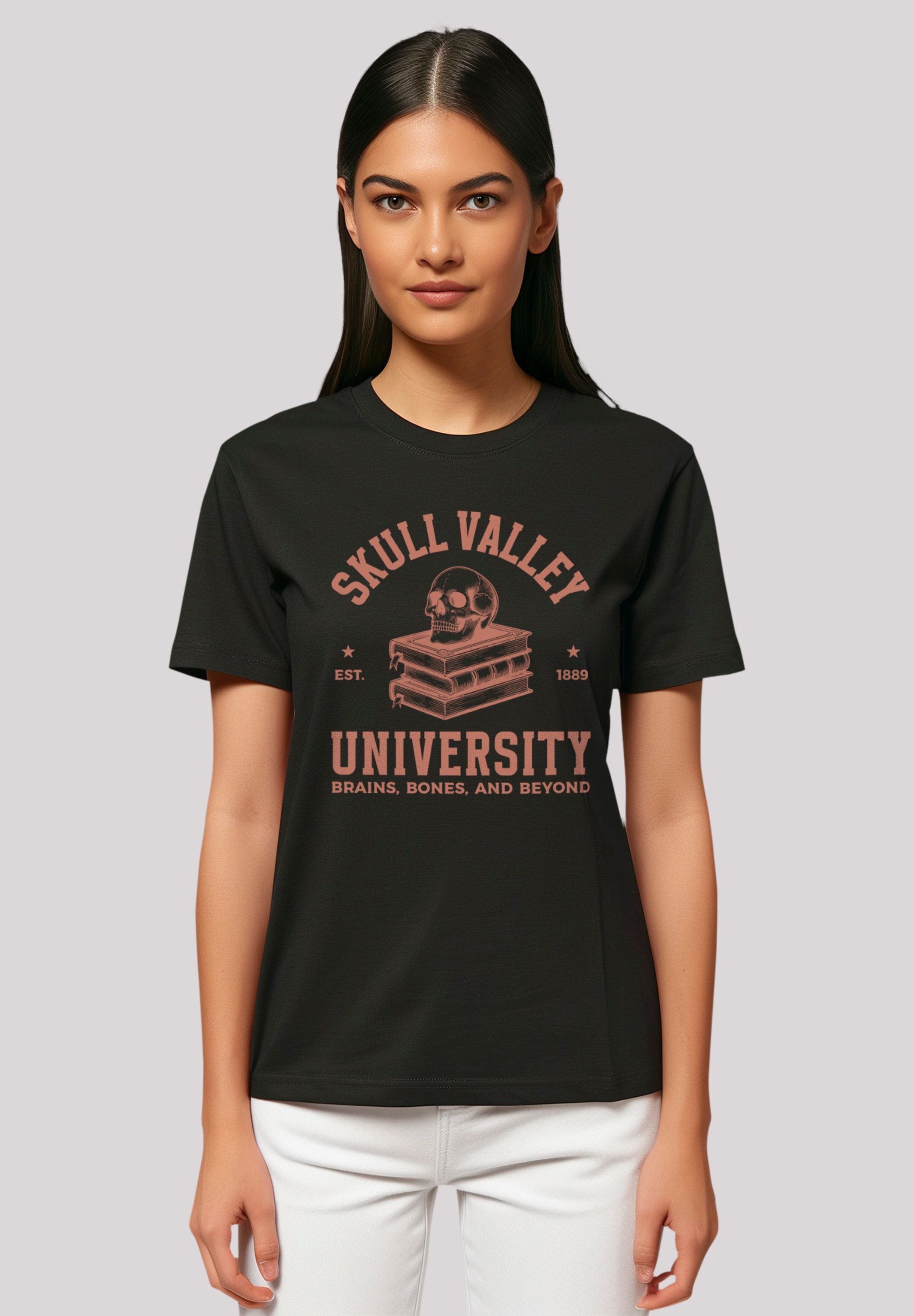 F4NT4STIC T-Shirt "Halloween University skull valley", Premium Qualität, Un günstig online kaufen