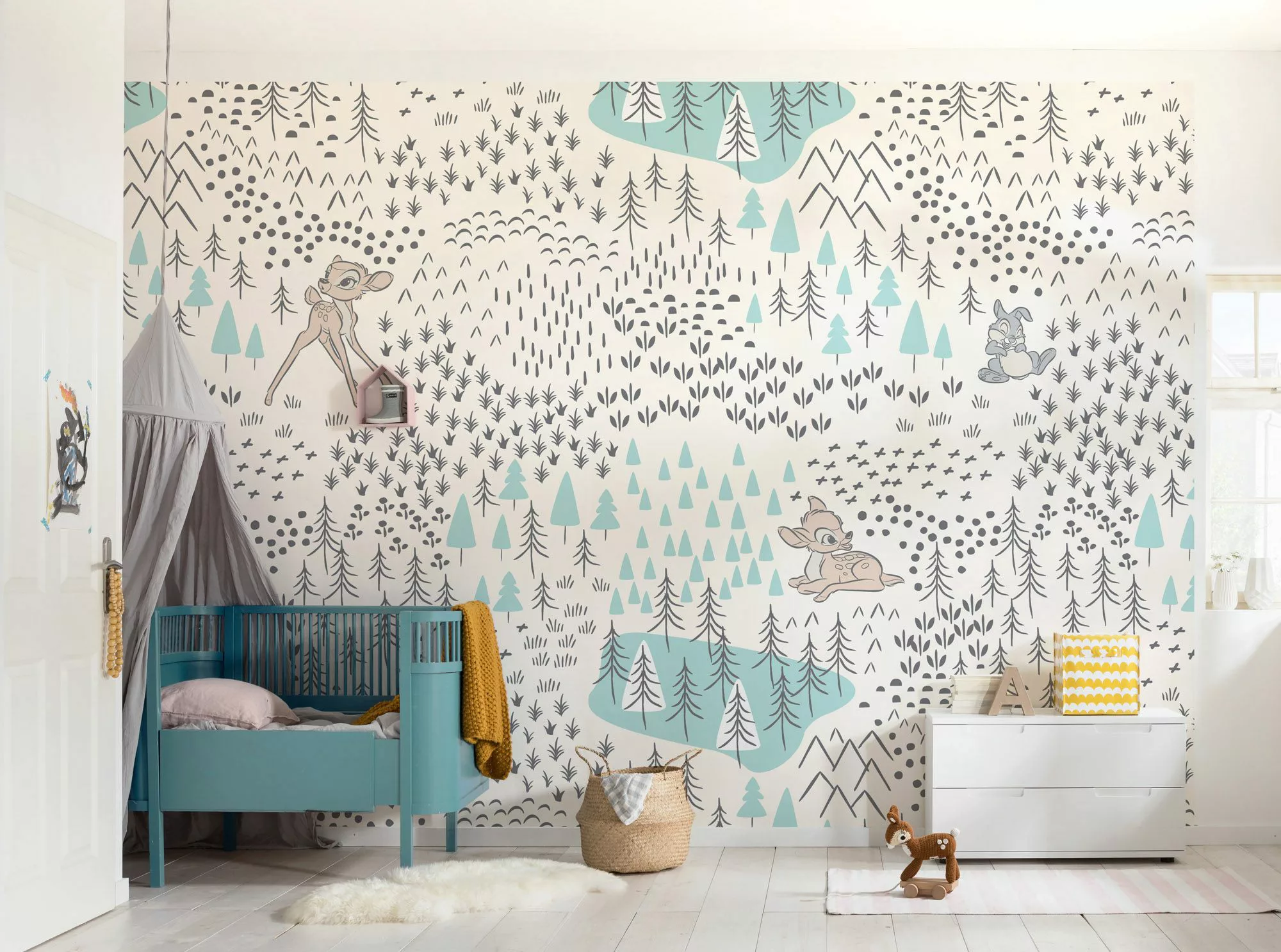 Komar Vliestapete »Digitaldruck Vlies - Bambi Woodland - Größe 400 x 280 cm günstig online kaufen