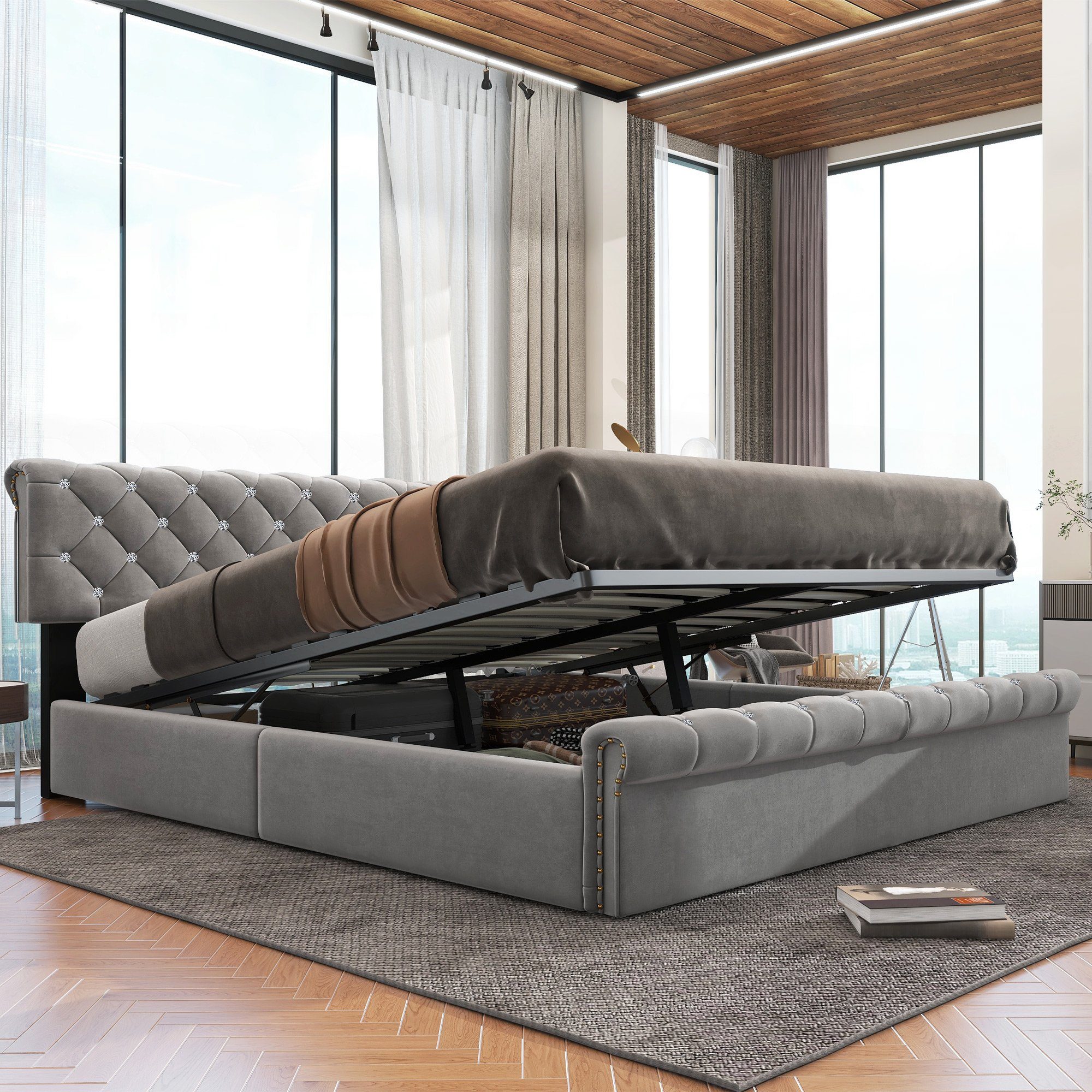 HAUSS SPOLE Polsterbett 160x200 mit höhenverstellbares günstig online kaufen