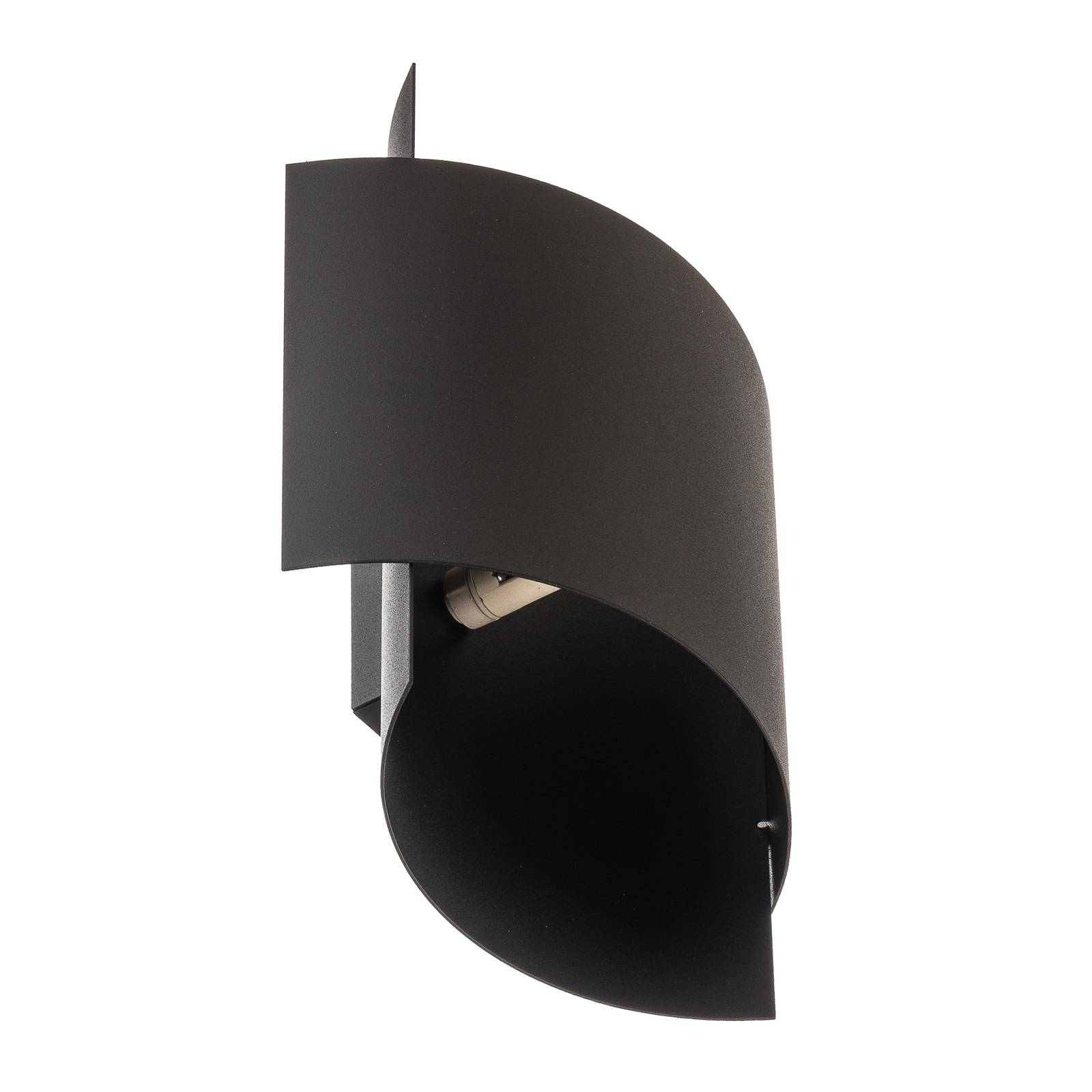 Wandlampe Pako aus zwei Stahlplatten in Schwarz günstig online kaufen