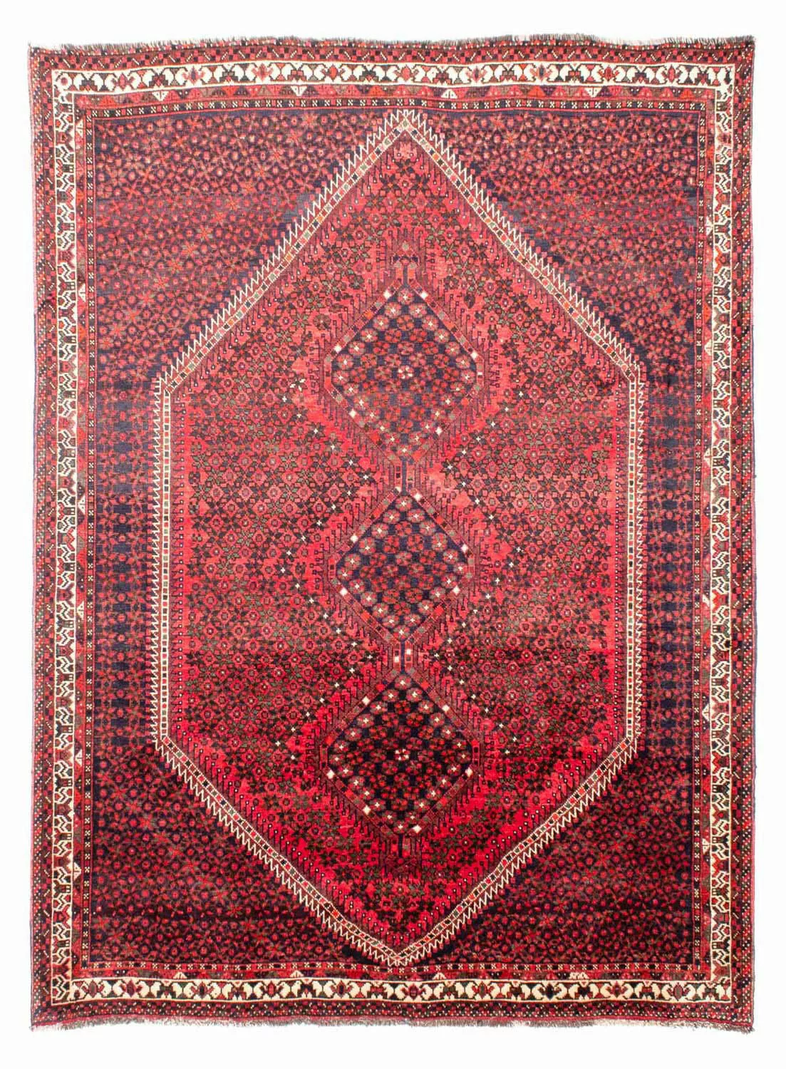 morgenland Wollteppich »Shiraz Medaillon Rosso 281 x 206 cm«, rechteckig, U günstig online kaufen