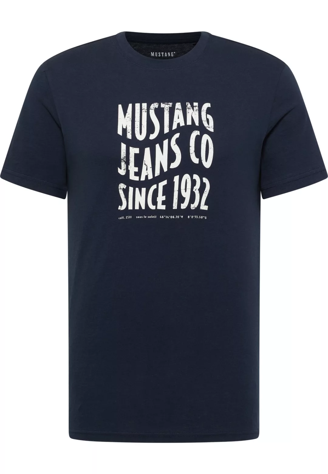 MUSTANG Kurzarmshirt "Style Austin", mit Logo-Print günstig online kaufen