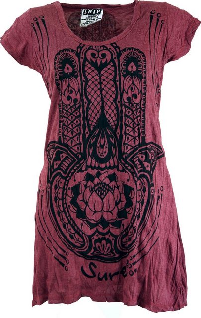 Guru-Shop T-Shirt Sure Long Shirt, Minikleid Fatimas Hand -.. Festival, Goa günstig online kaufen