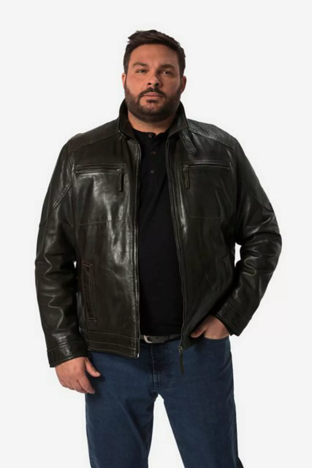 Men Plus Lederjacke Men+ Lederjacke Leder Lammnappa bis Gr. 84/86 günstig online kaufen