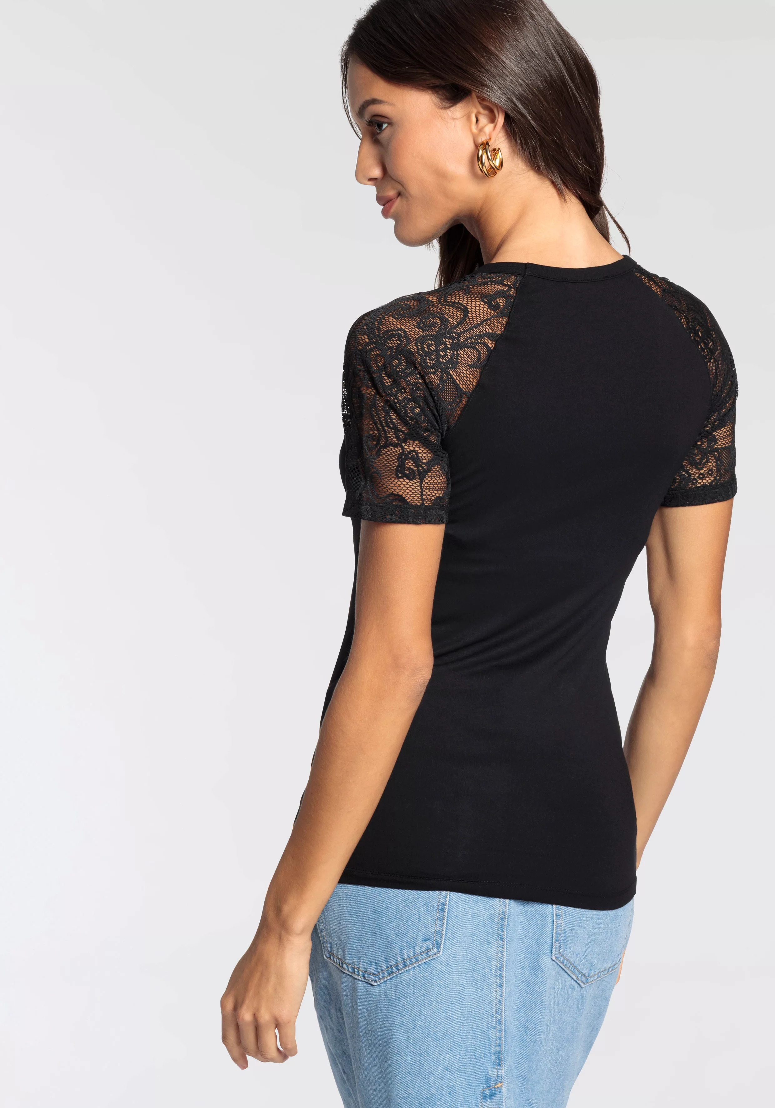 Melrose T-Shirt, mit eleganter Spitze - NEUE KOLLEKTION günstig online kaufen