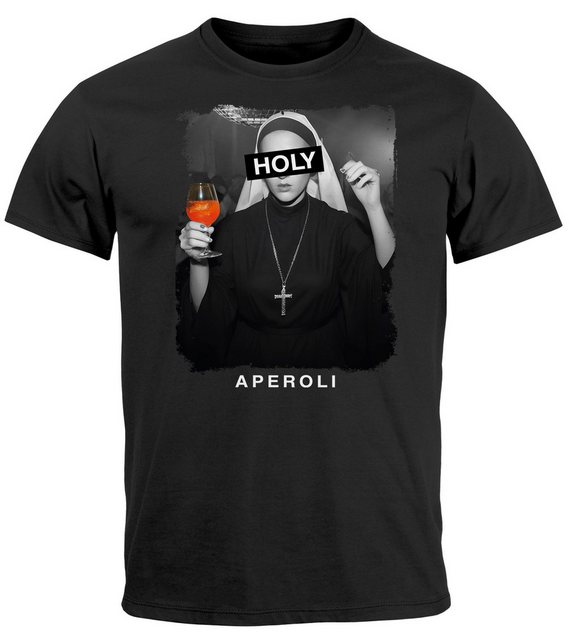 MoonWorks Print-Shirt Herren T-Shirt Holy Aperoli Nonne Spruch Lustig Gesch günstig online kaufen
