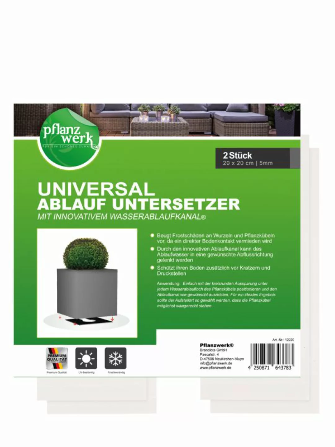 Pflanzwerk® Pflanzkübel Untersetzer 2er-Set günstig online kaufen