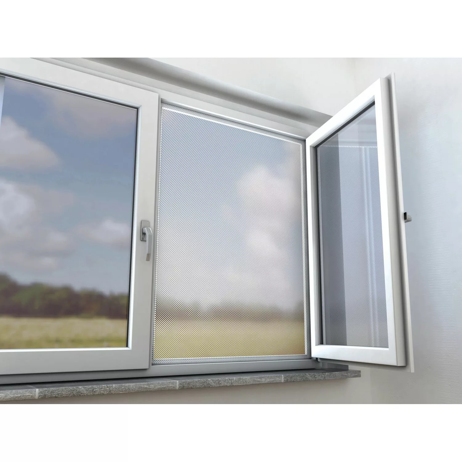 Insektenschutznetz Fenster Weiss 110 x 130 cm günstig online kaufen