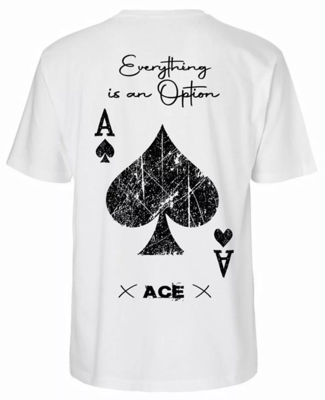 RMK T-Shirt Herren T-Shirt Rundhals Basic Freizeit Poker Ass Ace aus Baumwo günstig online kaufen