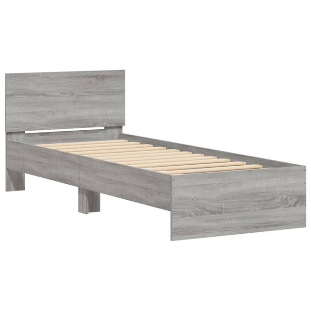 vidaXL Bett Bettgestell mit Kopfteil Grau Sonoma 75x190 cm Holzwerkstoff günstig online kaufen