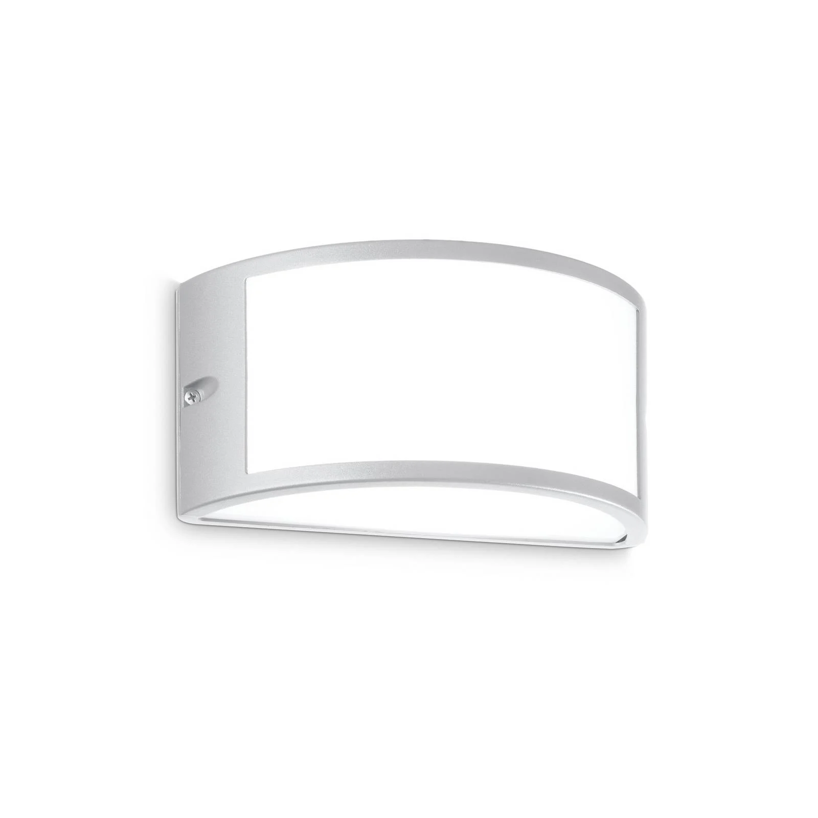 Ideal Lux Außenwandleuchte Rex 1, grau, Aluminium, IP44, E27 günstig online kaufen