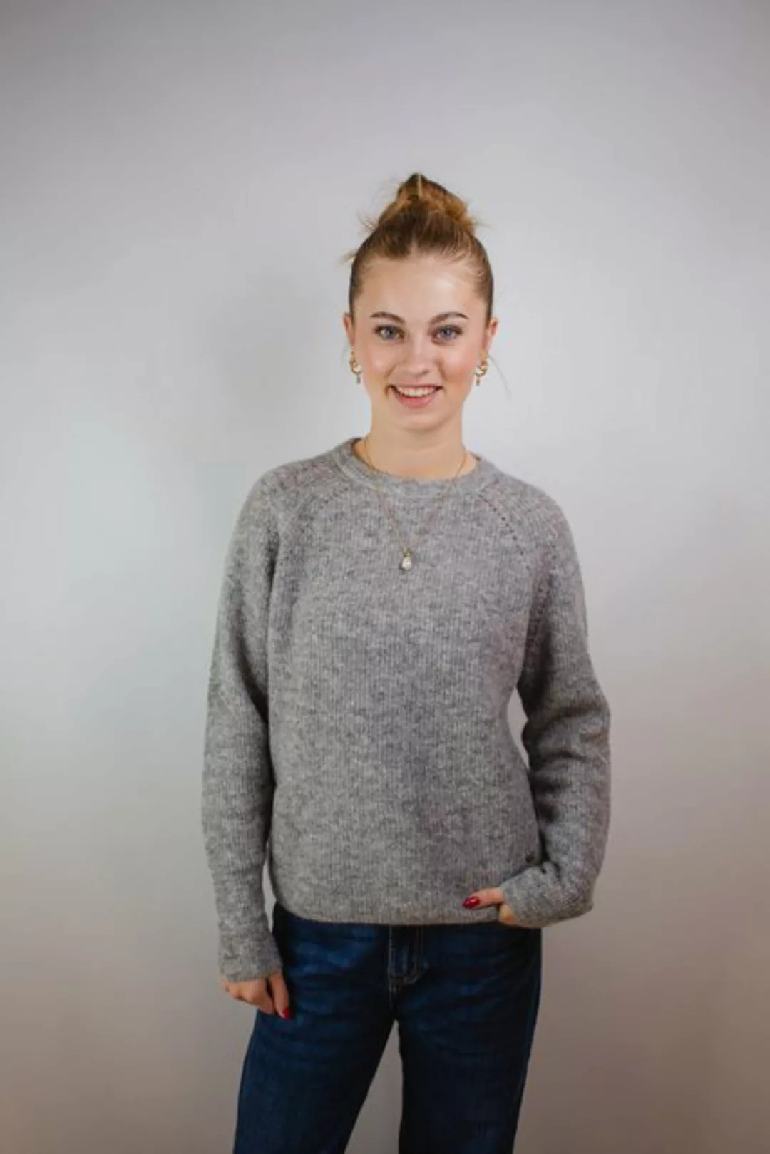 Mos Mosh Wollpullover MMTammy Thora Knit MOS MOSH grau günstig online kaufen